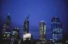 AUSTRALIA skyline di Perth all'imbrunire