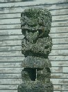 NEW ZELAND vecchia scultura Maori in legno